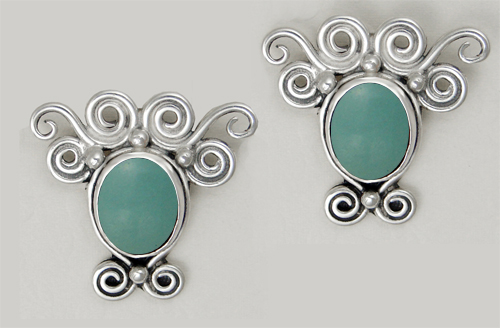 Sterling Silver And Black Aventurine Drop Dangle Earrings With an Art Deco Inspired Style